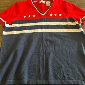 White Stag Red White Blue Striped Sweater